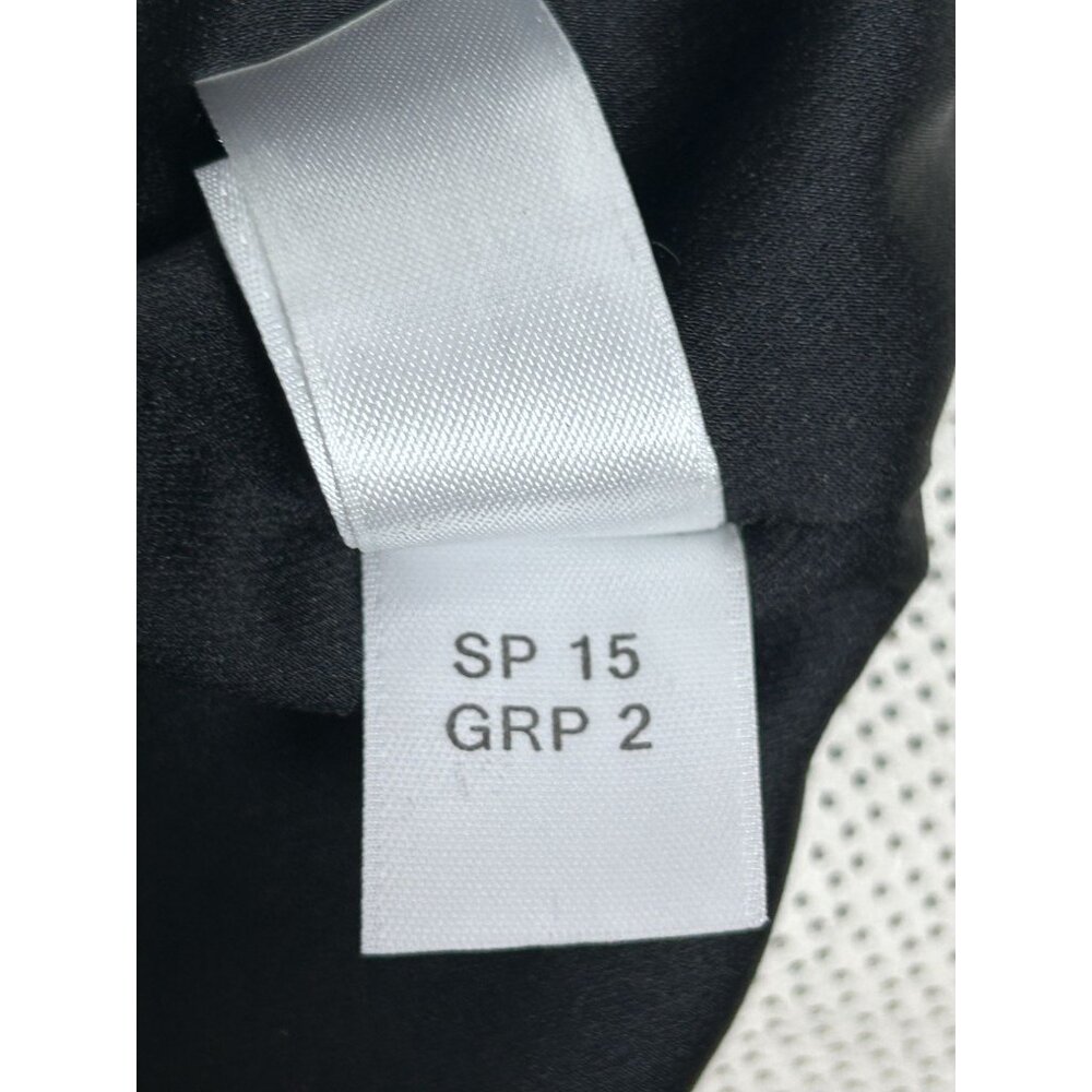 St John Women's Leather Zipper Moto Jacket in Cavier/Cream - Sz 4 - NWT - Picture 11 of 11